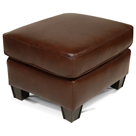 Ottoman with Tapered Block Feet